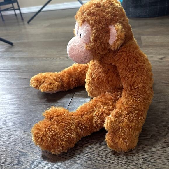2004 Ty Beanie Buddies FUMBLES Monkey Golden Floppy Stuffed Plush 15" Tysilk Toy - Picture 3 of 12